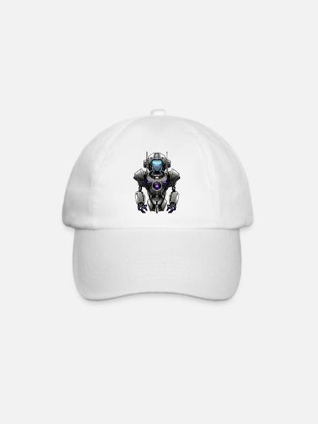 Roboter Beta - Baseballkappe - Weiß/Weiß