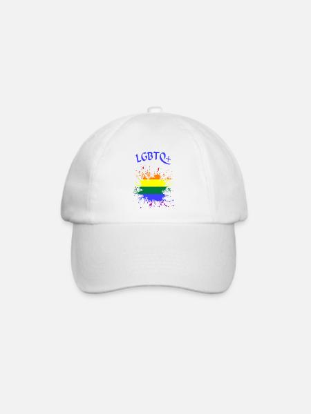 LGBTQ Splash - Baseballkappe - Weiß/Weiß