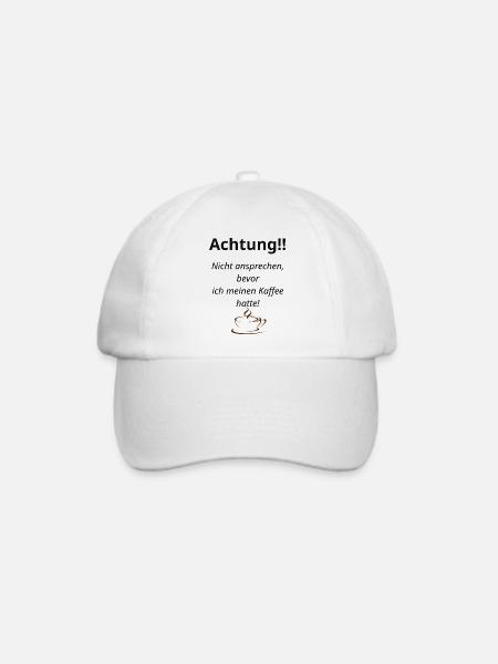 Nicht vor meinem Kaffee ansprechen - Baseballkappe - Weiß/Weiß