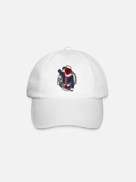 Ahoi MatRose – Maritimes Wortspiel Design - Baseballkappe - Weiß/Weiß