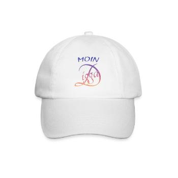 Moin Digga - Baseballkappe - Weiß/Weiß - Vorne