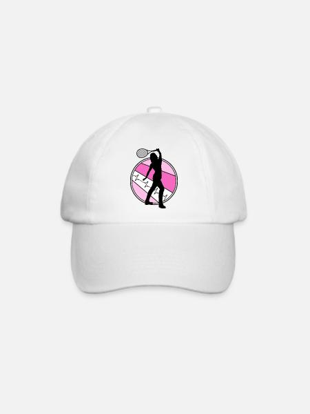 Tennisgirl Matchball Tennisschläger "ms. tennis" - Baseballkappe - Weiß/Weiß