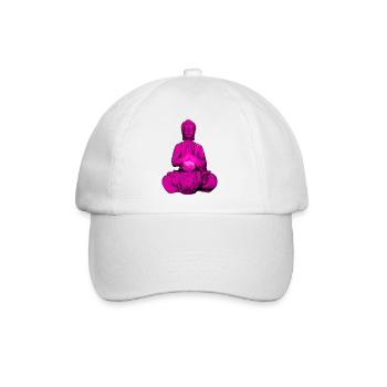 Buddha Figur - Baseballkappe - Weiß/Weiß - Vorne