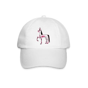 Der ägyptische Hund - Baseballkappe - Weiß/Weiß - Vorne