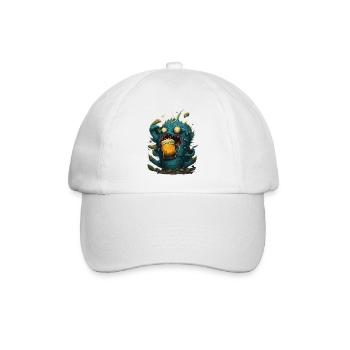 Gieriges Bier Monster - Baseballkappe - Weiß/Weiß - Vorne