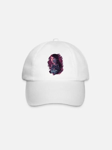 Wolfsmädchen - Baseballkappe - Weiß/Weiß