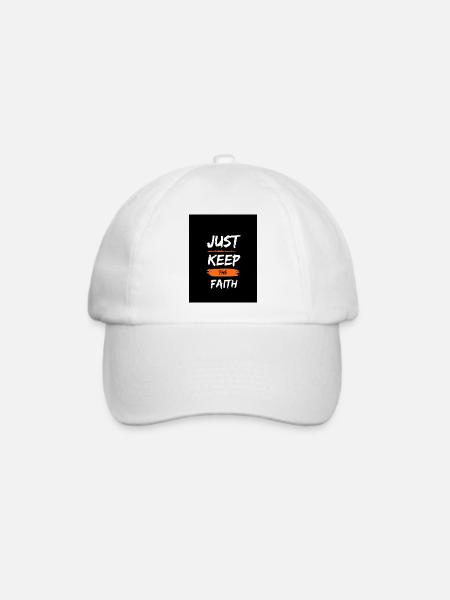 just keep the faith - Baseballkappe - Weiß/Weiß