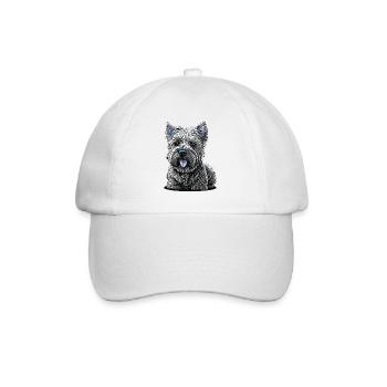 Kleiner West Highland White Terrier - Baseballkappe - Weiß/Weiß - Vorne