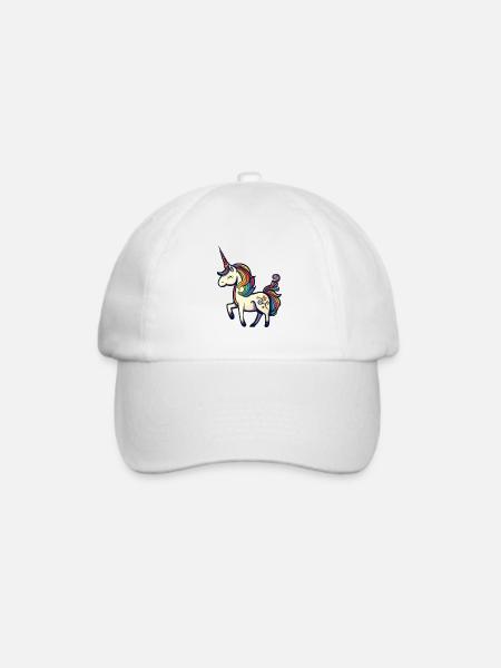 Süßes magisches Einhorn für Kinder und Kleinkinder - Baseballkappe - Weiß/Weiß