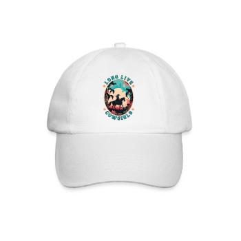 Es lebe die Cowgirls - Baseballkappe - Weiß/Weiß - Vorne