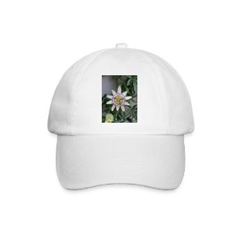 Passionsfrucht Blume Passiflora - Baseballkappe - Weiß/Weiß - Vorne