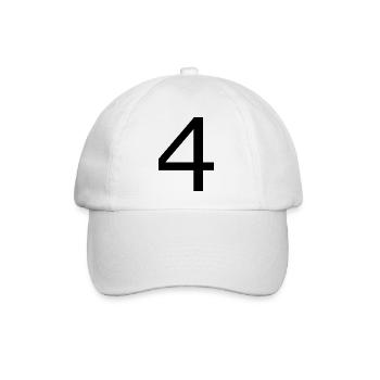 4 - Baseballkappe - Weiß/Weiß - Vorne