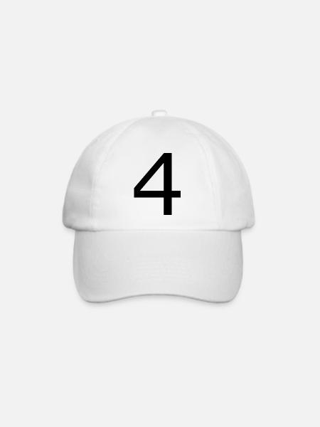 4 - Baseballkappe - Weiß/Weiß