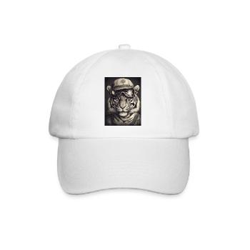 Tierischer Stil - Baseballkappe - Weiß/Weiß - Vorne