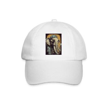 Tierischer Stil - Baseballkappe - Weiß/Weiß - Vorne