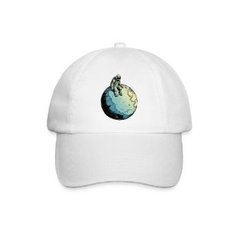 Melancholischer Astronaut - Baseballkappe - Weiß/Weiß - Vorne