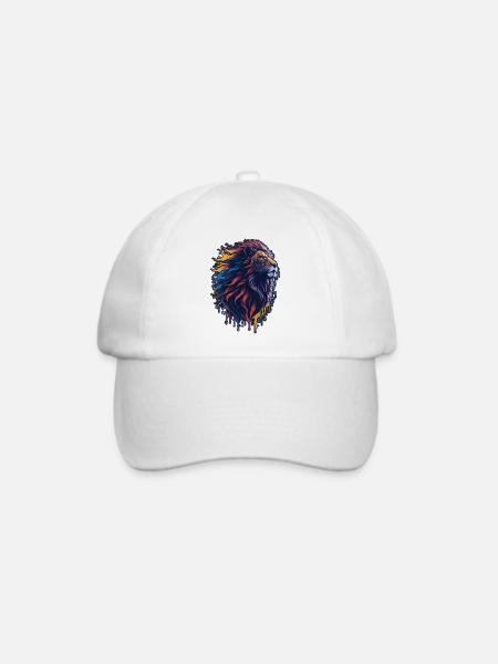 Löwe - Baseballkappe - Weiß/Weiß