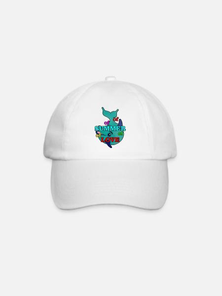 Delfin - Baseballkappe - Weiß/Weiß