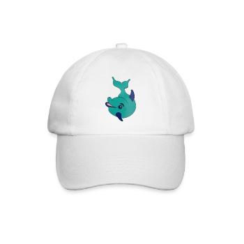 Delfin - Baseballkappe - Weiß/Weiß - Vorne