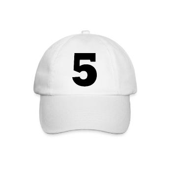 5 - Baseballkappe - Weiß/Weiß - Vorne