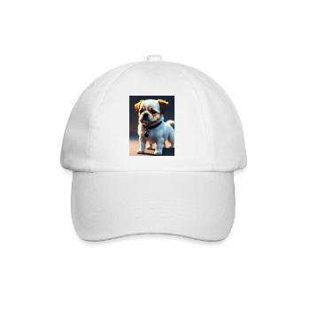 süßer Hund - Baseballkappe - Weiß/Weiß - Vorne