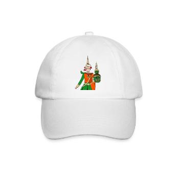 Kambodscha Tradition Tanz Khmer Apsara I Geschenk - Baseballkappe - Weiß/Weiß - Vorne