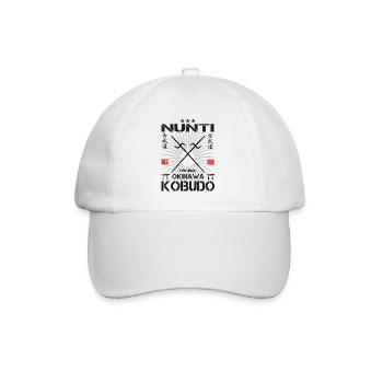 Nunti Okinawa Kobudo Design - Baseballkappe - Weiß/Weiß - Vorne