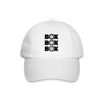 Box Box Box - Baseballkappe - Weiß/Weiß - Vorne