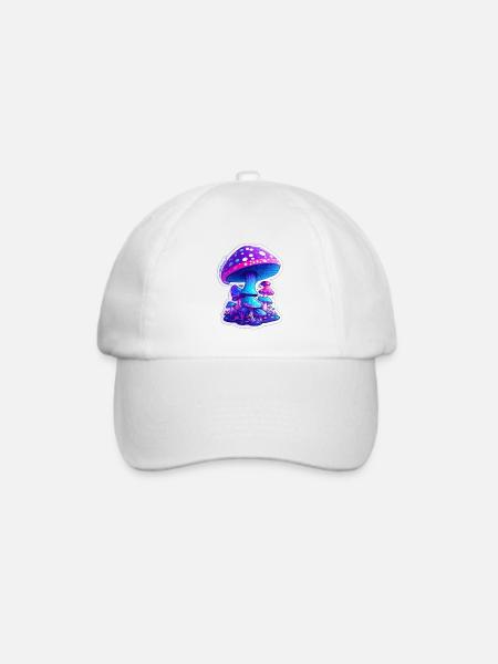 magic mushrooms - Baseballkappe - Weiß/Weiß