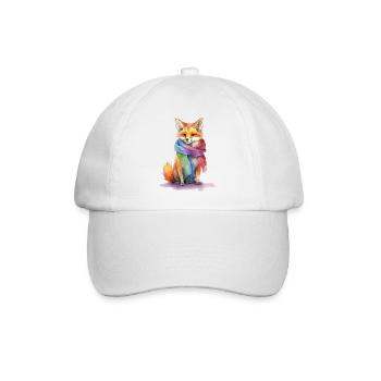 Fuchs mit LBTQ+ Schaal - Baseballkappe - Weiß/Weiß - Vorne