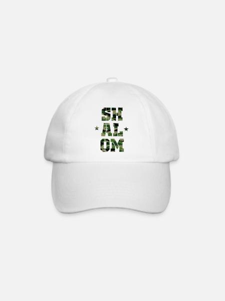 Schalom - Baseballkappe - Weiß/Weiß