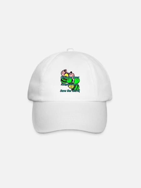 Bienen - Baseballkappe - Weiß/Weiß