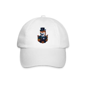 Shiba Inu mit Hut Crypto Coin Dogecoin Meme Lustig - Baseballkappe - Weiß/Weiß - Vorne
