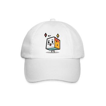 Geometrische Form Minimalismus - Baseballkappe - Weiß/Weiß - Vorne