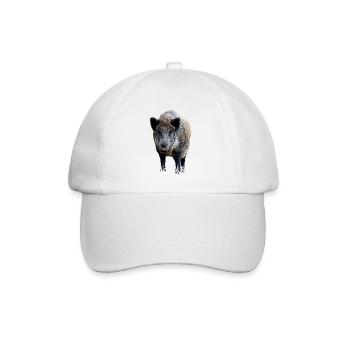 Wildschwein - Baseballkappe - Weiß/Weiß - Vorne