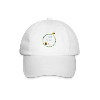 proud to bee me - Baseballkappe - Weiß/Weiß - Vorne