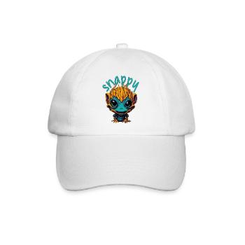 Snappy Alien - Baseballkappe - Weiß/Weiß - Vorne