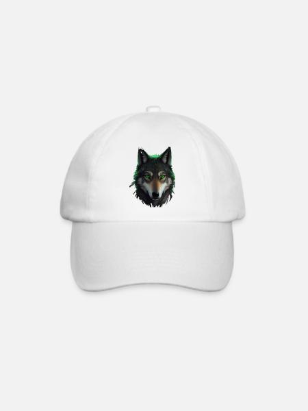 Green Wolf - Baseballkappe - Weiß/Weiß