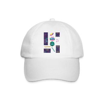 90´s- Design in typisch bunt gehalten - Baseballkappe - Weiß/Weiß - Vorne
