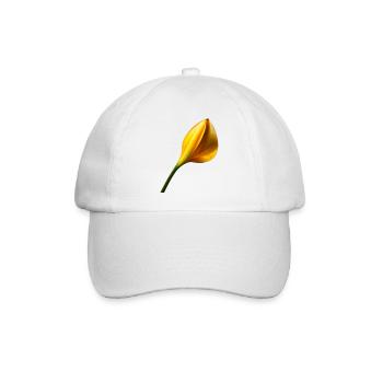 Goldene Calla - Baseballkappe - Weiß/Weiß - Vorne