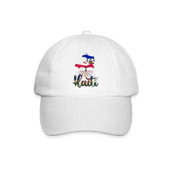 Haiti Haitian Flagge Ayiti Haitianer I Geschenk - Baseballkappe - Weiß/Weiß - Vorne