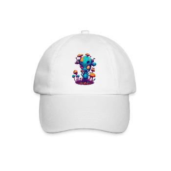 Trippy Alien 05 - Baseballkappe - Weiß/Weiß - Vorne