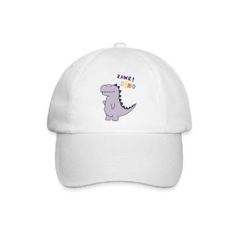Dino Design - Baseballkappe - Weiß/Weiß - Vorne
