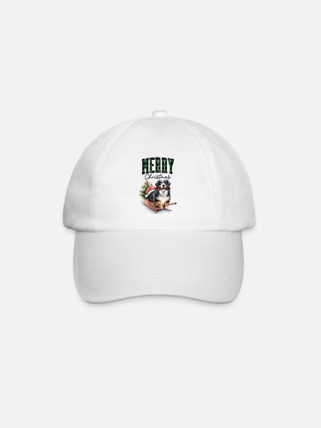 Berner Sennenhund Weihnachten - Baseballkappe - Weiß/Weiß