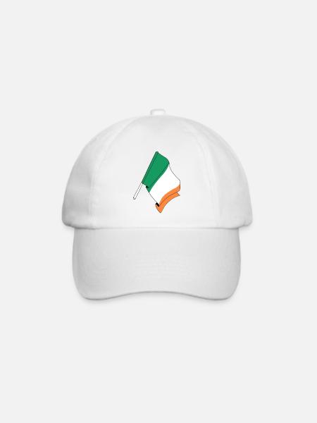 Flagge von Irland - Baseballkappe - Weiß/Weiß