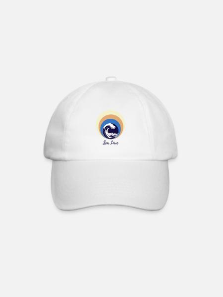 Sea Love - Baseballkappe - Weiß/Weiß