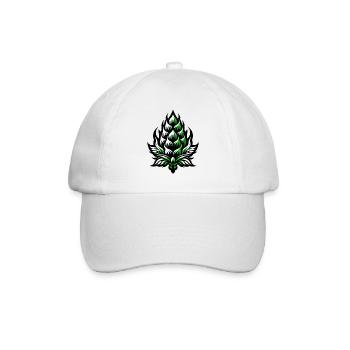 Hopfen und Gerste | Bierzutaten - Baseballkappe - Weiß/Weiß - Vorne