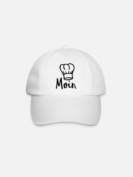 Moin Chef Koch - Baseballkappe - Weiß/Weiß