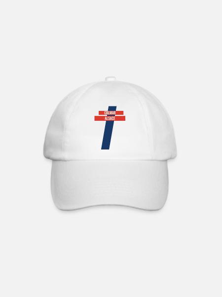 Colmar Alsace Souvenir Colmar - Baseballkappe - Weiß/Weiß