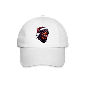 Rottweiler Weihnachtsstimmung - Baseballkappe - Weiß/Weiß - Vorne